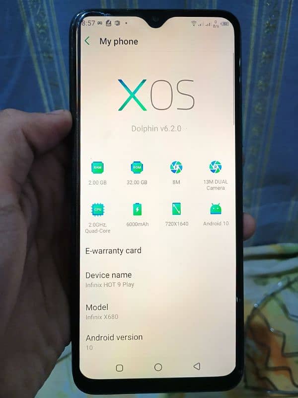 Infinix Hot 9 play 2gb ram 32 gb rom PTA approved 0