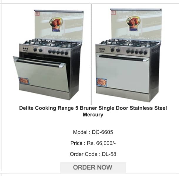 cooking range for sale original price for 66k 1