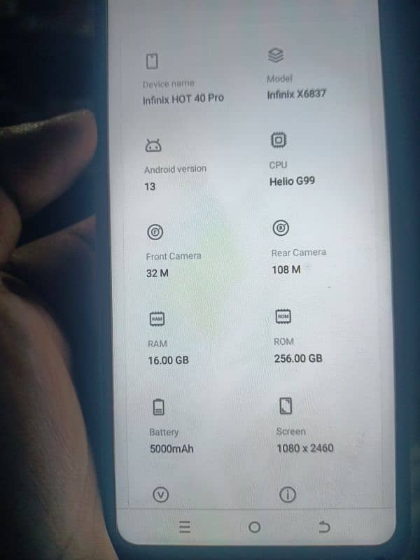 Infinix hot 40pro 0