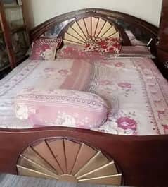 king bed with side tables without mattress