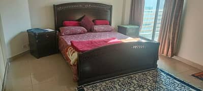 King Bed with Side Tables, Dressing and Mattress