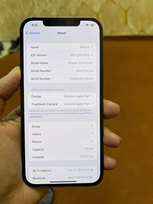 IPHONE 12 PRO MAX (128gb) NON ACTIVE 7