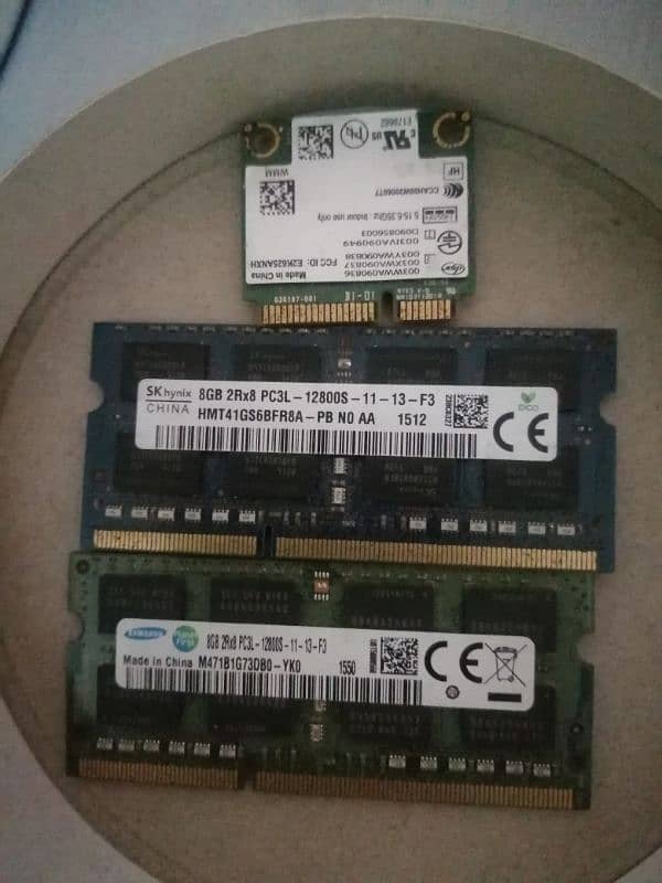 DDR3L 8GB 2x ram with Wi-Fi card 0