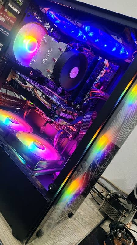 rgb gaming pc 4th gen same i7 rx 580 8gb gta 5 tekken 8 pubg streaming 5