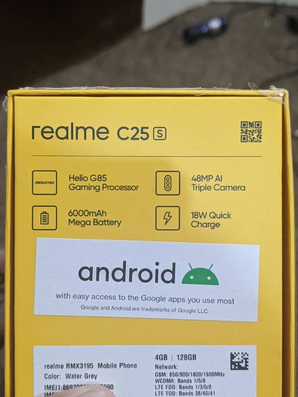 Realme C25S 4GB/128GB Dual Sim PTA Approved 0