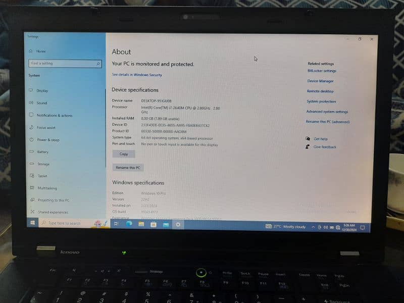 Lenovo Thinkpad i7 2nd Gen 3