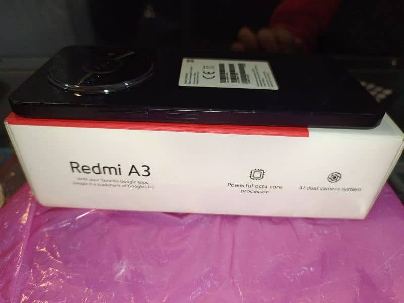 Redmi A3 Ram4+memory64 warrant 9 10 mah takrebn rabta num 0302/0033368 1