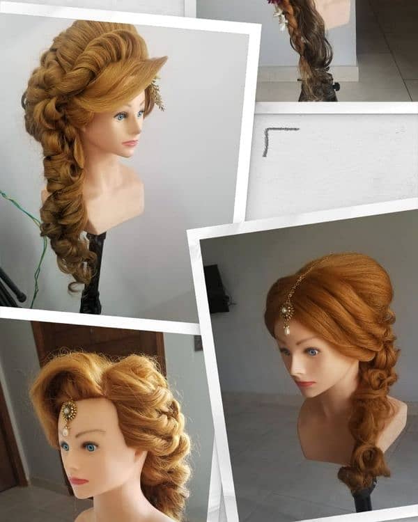 long ,real human hair mannequin for salon purpose on sale 0