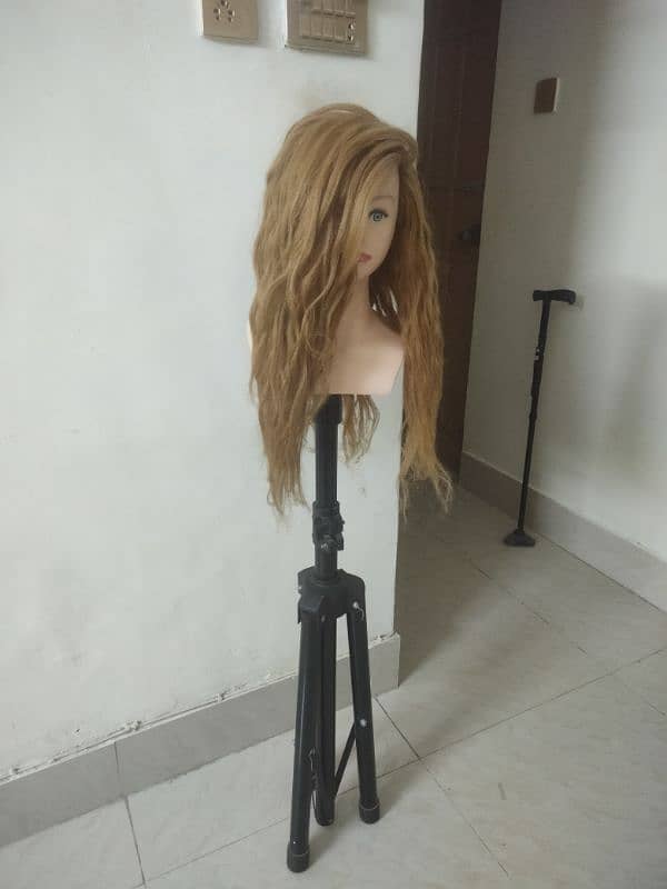 long ,real human hair mannequin for salon purpose on sale 1