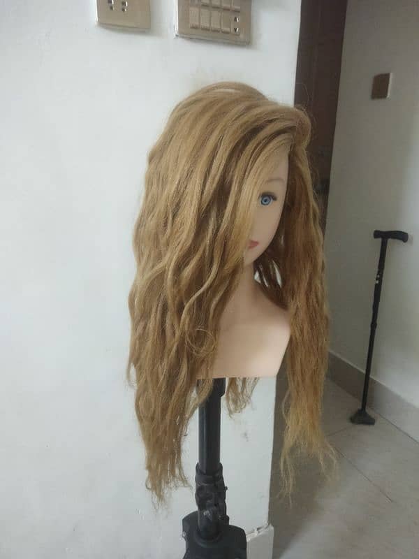 long ,real human hair mannequin for salon purpose on sale 2