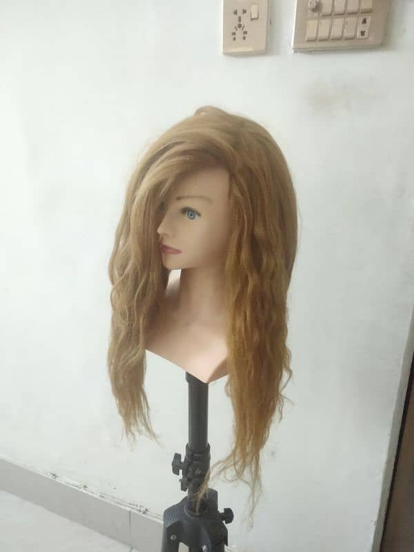 long ,real human hair mannequin for salon purpose on sale 3