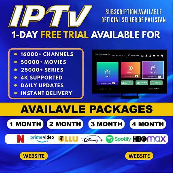 Best 4k IPTV Subscription Opplex, Starshare, B1g 03025083061 0