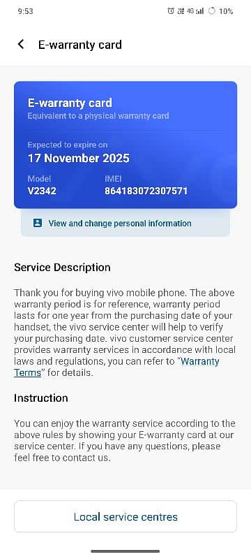 Vivo Y 100 10 by 10 11 Mobile warranty available 4