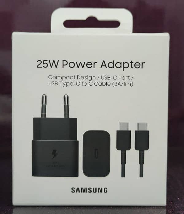 Original box packed Samsung 25Watt Power Adapter+USB Type C to C cable 0