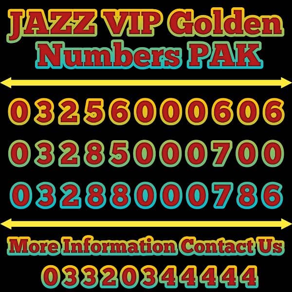 Jazz Ufone VIP Golden Numbers offer 0