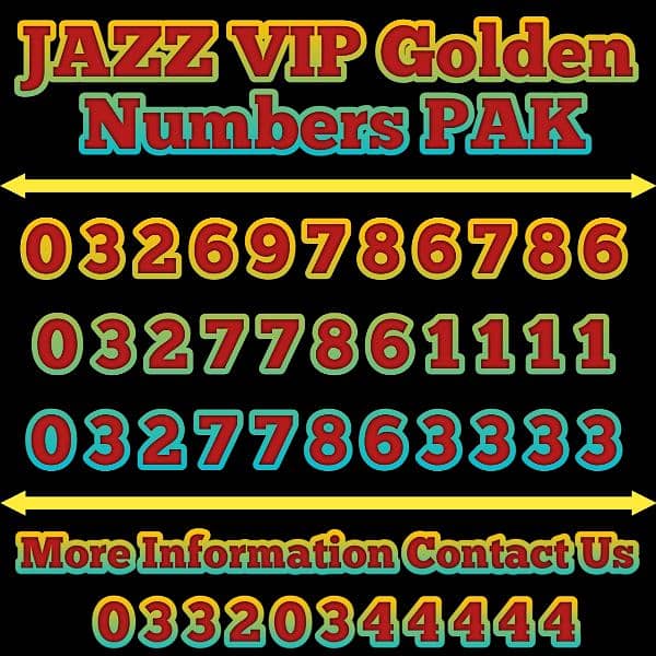 Jazz Ufone VIP Golden Numbers offer 2