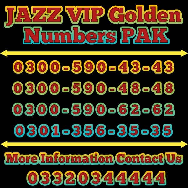 Jazz Ufone VIP Golden Numbers offer 4