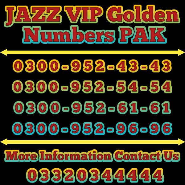 Jazz Ufone VIP Golden Numbers offer 5