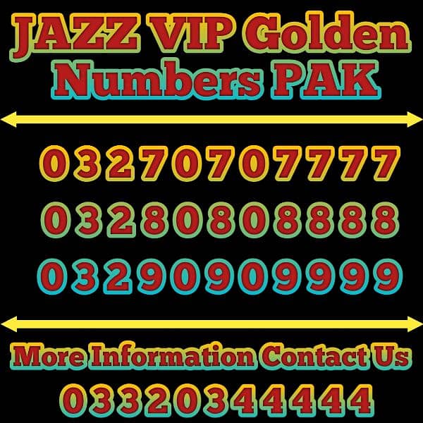 Jazz Ufone VIP Golden Numbers offer 6