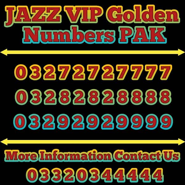 Jazz Ufone VIP Golden Numbers offer 7