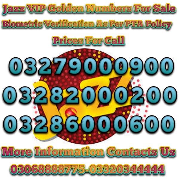 Jazz Ufone VIP Golden Numbers offer 8