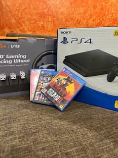 Ps 4 slim ( 1tb ) + psn v900 + 3 games