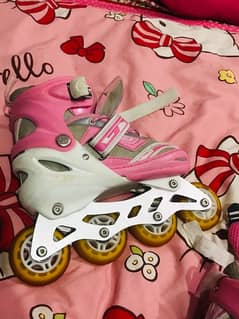 pink skating shoes