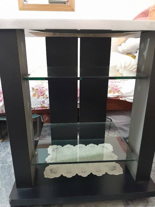 wooden glass shelves for corner decoration 0