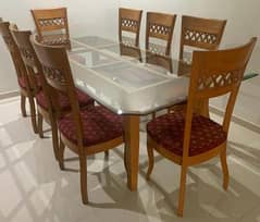 Glass Dinning table 8 chairs