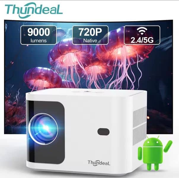 50% sale  All android Full Hd 4k  multimedia new  box pack projector. 12