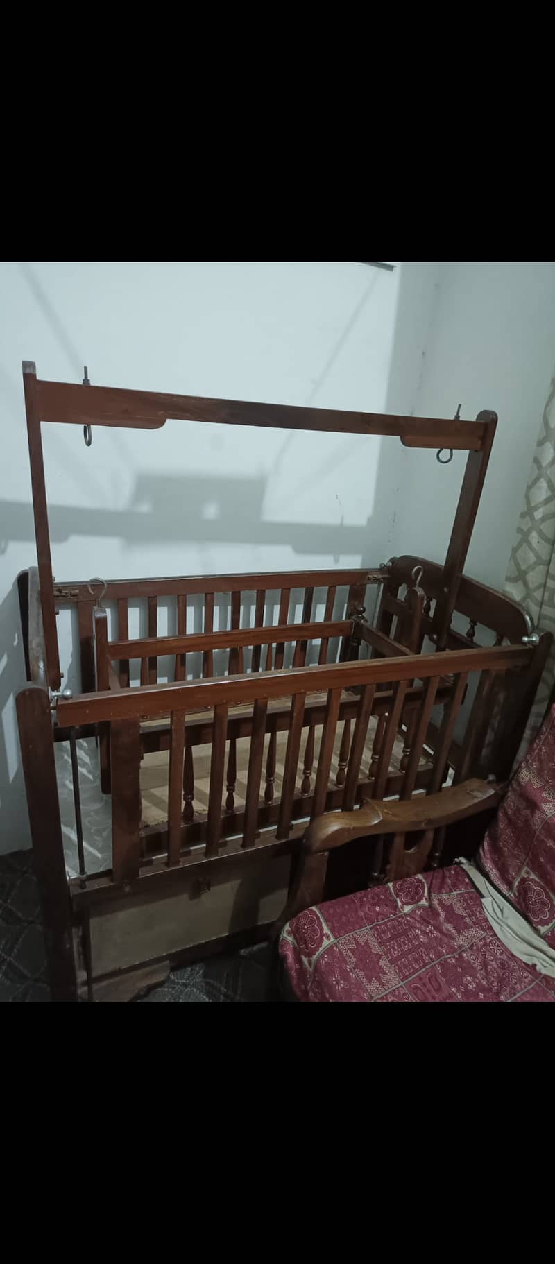 Baby Wooden Cot Plus Bed 0