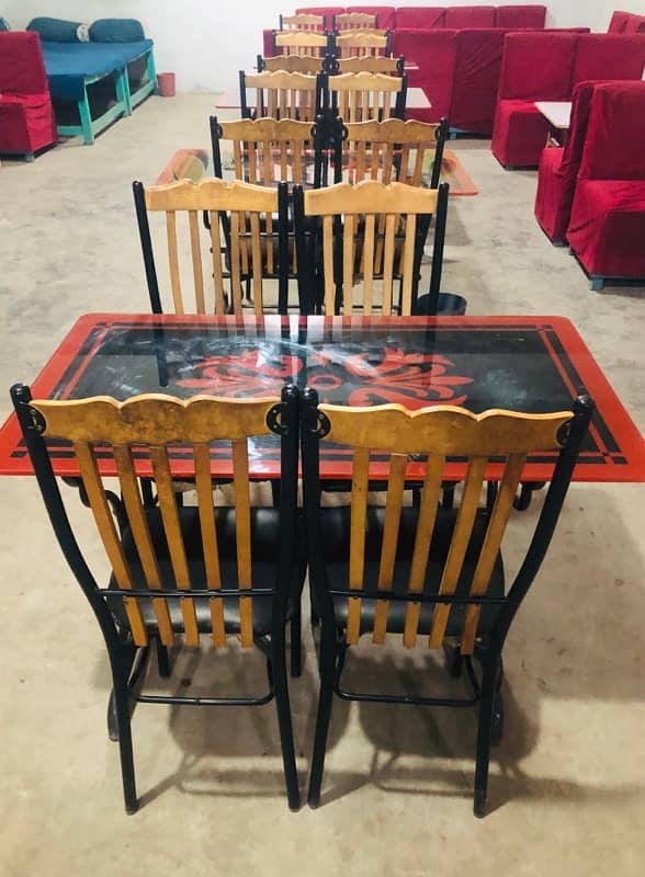 Frost Glass Table with Four Chairs 1