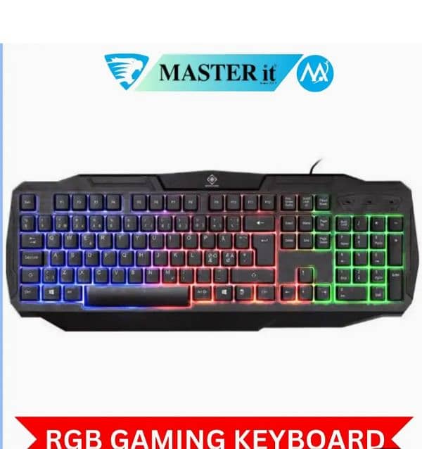 RGB Gaming Keyboard and Mouse - Wired USB - Black 3