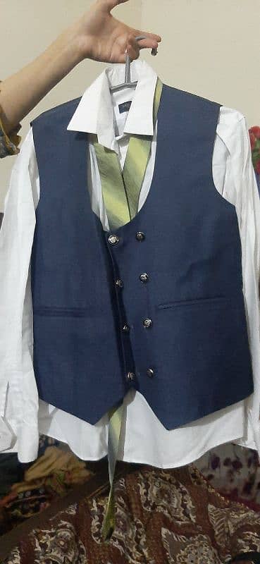 thare pcs pant coat navy blue 2 hour use bilkul new 1