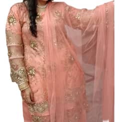 Pink Silk Czns Sahdi Wedding Dress - Pakistani Bridal Wear - Rs. 2999