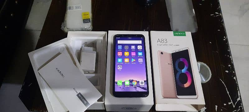 oppo a83 with box and adapter 1