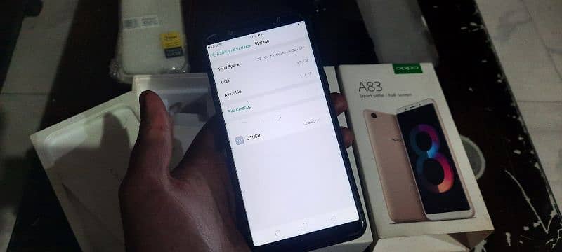 oppo a83 with box and adapter 4