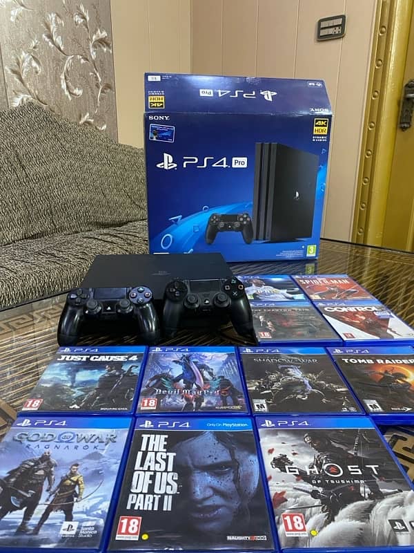 PlayStation 4 Pro 1 Tb , With 11 GAMES 4