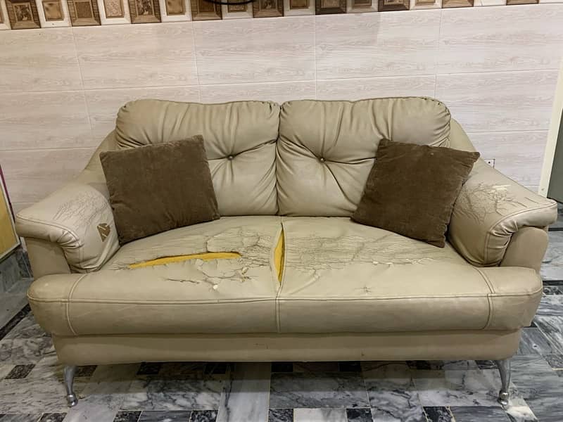 urgent sale two  7 seater sofas with tables 2