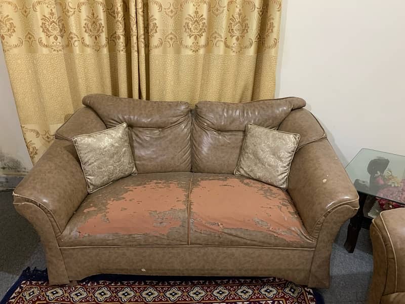 urgent sale two  7 seater sofas with tables 10