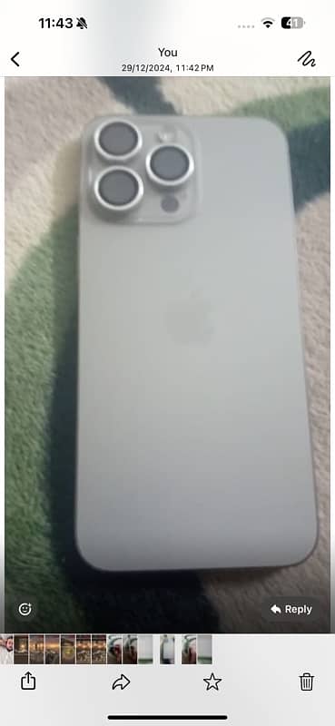 iphone 15 pro max 256GB non pta Natural titenium 0