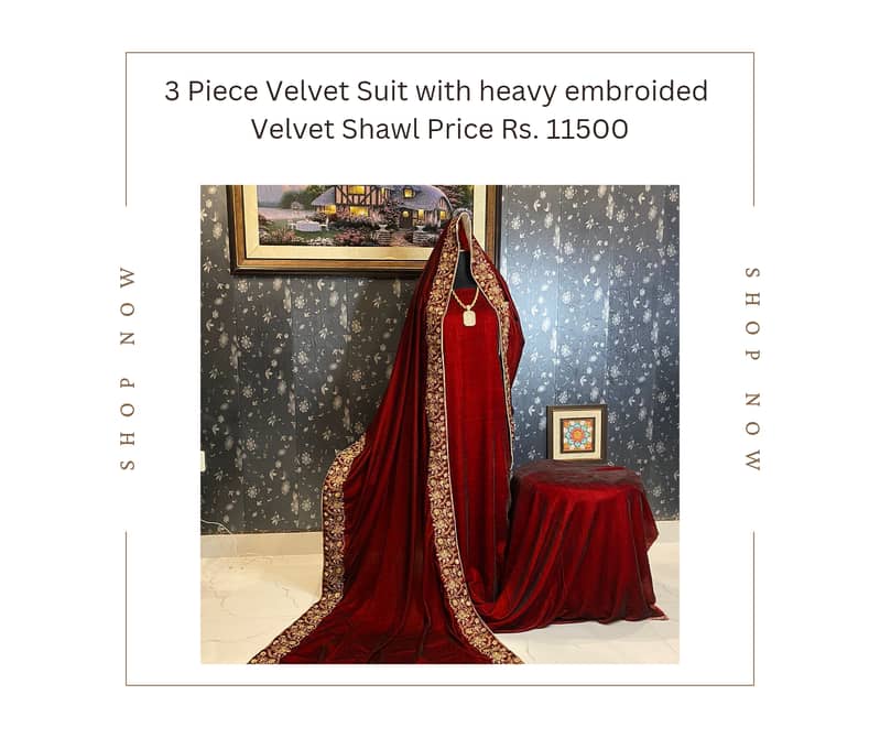 Luxury Velvet Collection with Shawls 0