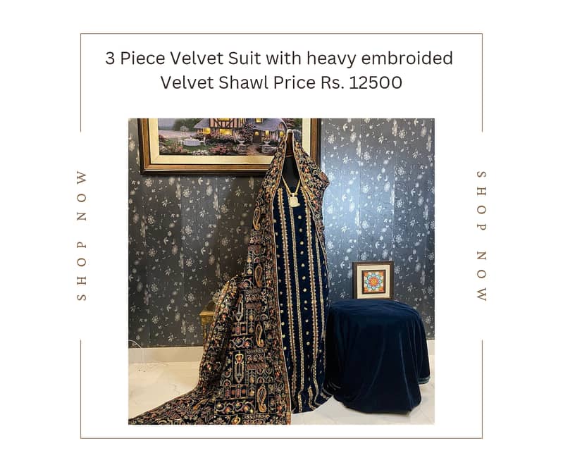 Luxury Velvet Collection with Shawls 2