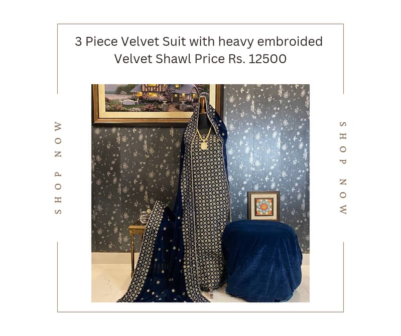 Luxury Velvet Collection with Shawls 3