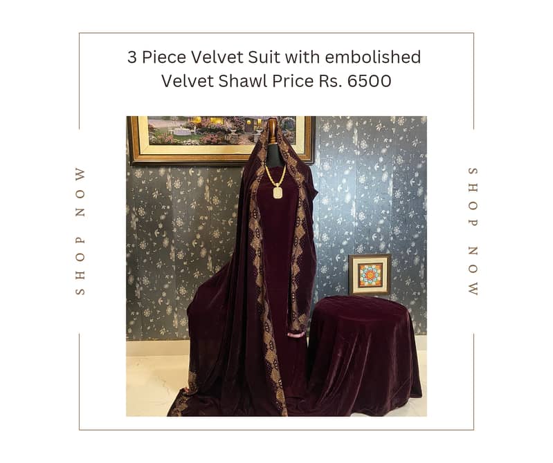 Luxury Velvet Collection with Shawls 4