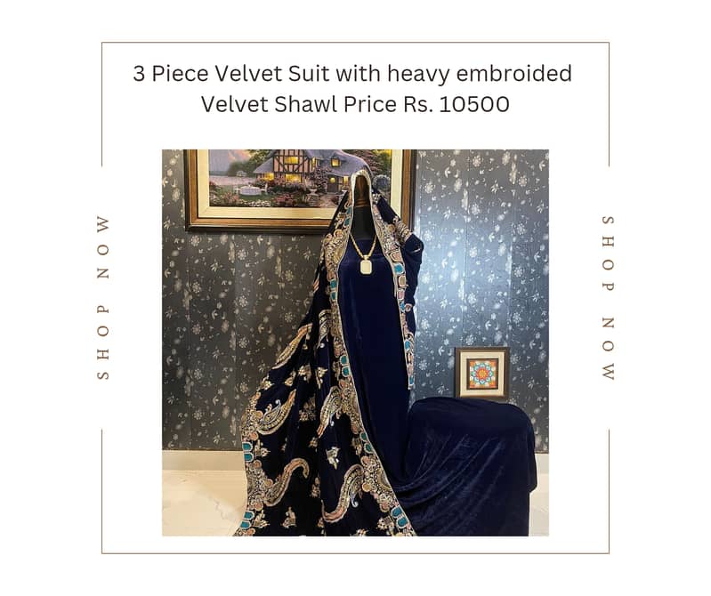 Luxury Velvet Collection with Shawls 5