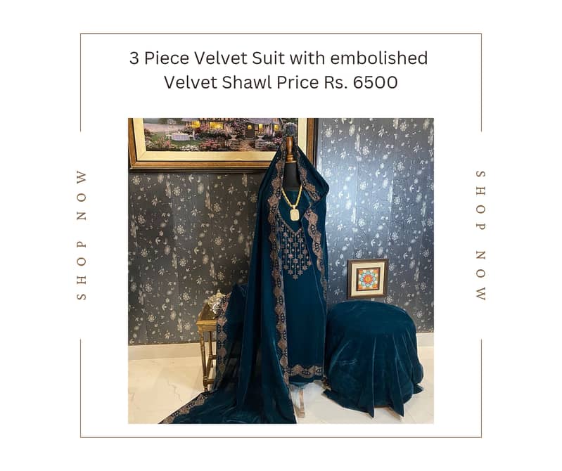 Luxury Velvet Collection with Shawls 6