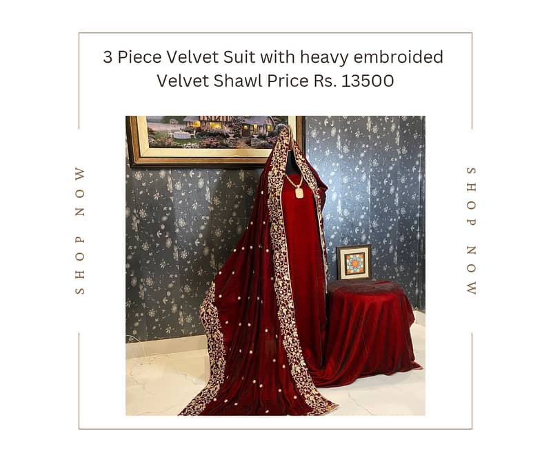 Luxury Velvet Collection with Shawls 7