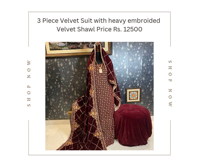 Luxury Velvet Collection with Shawls 8