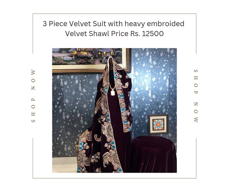 Luxury Velvet Collection with Shawls 9